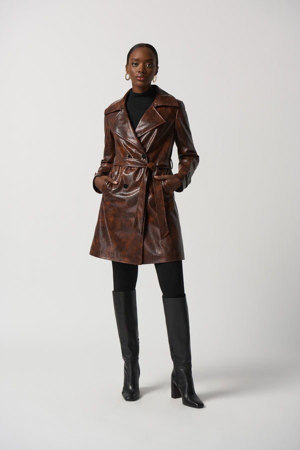 Joseph Ribkoff Faux Leather Coat