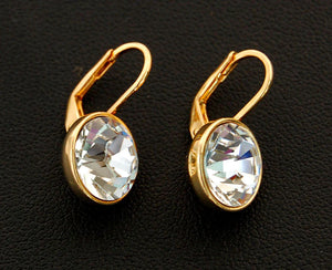 Cimber Designs Classic Swarovski GOLD Stud Earring