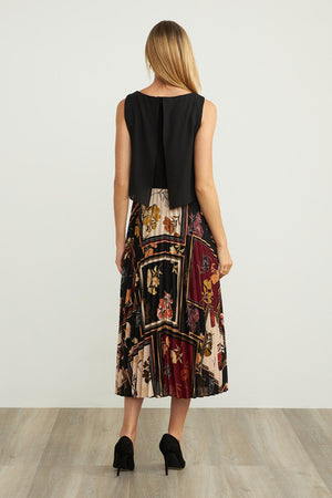 Joseph Ribkoff Lined Dress Printed Skirt Bohemian Appeal