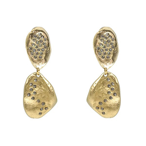Tat2 Designs Gold/Silver Crystal Impression Earrings
