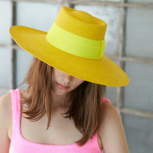 Artesano Mandarin - Panama Straw Boater Hat | Artesano