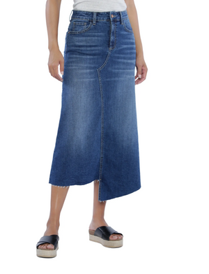 Wash Lab Jagged Skirt - Classic Blue
