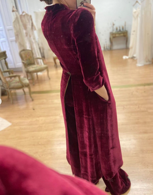 T.ba Morgana Coat In Velvet